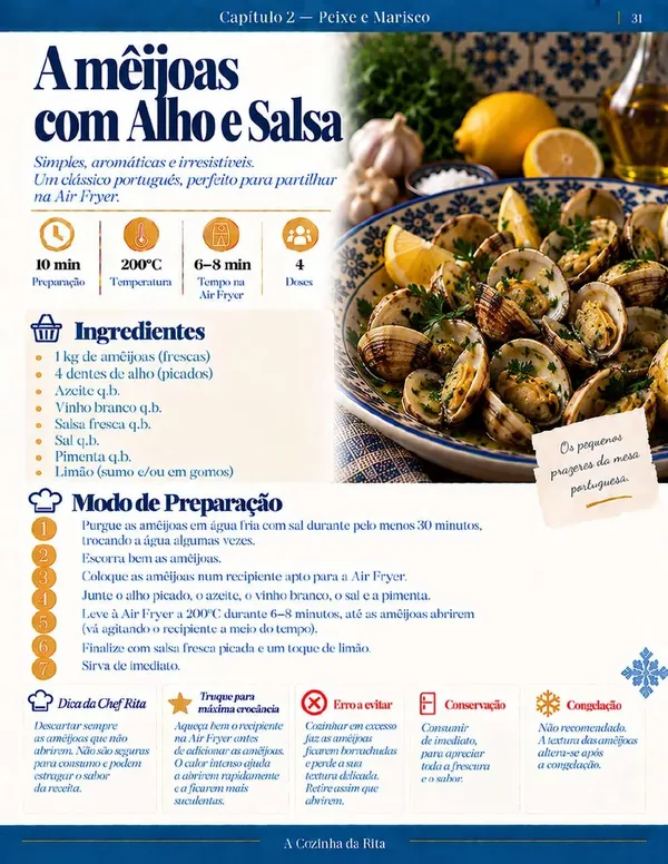 Página real do eBook Air Fryer à Portuguesa — página 40