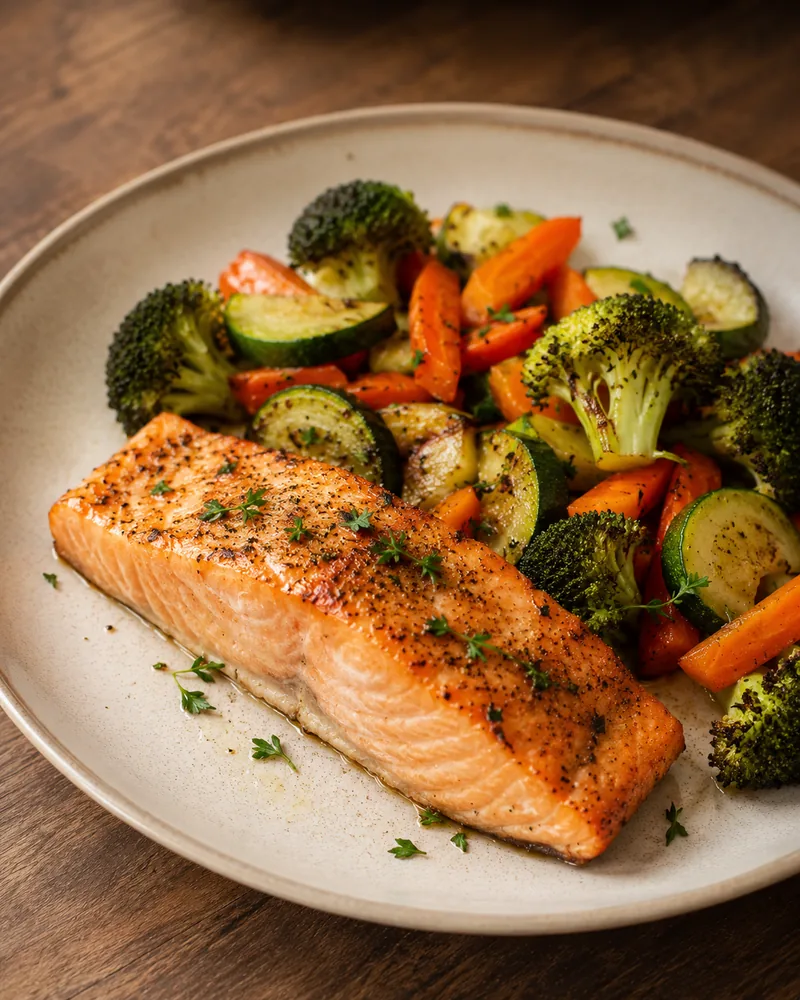 Salmão com Legumes