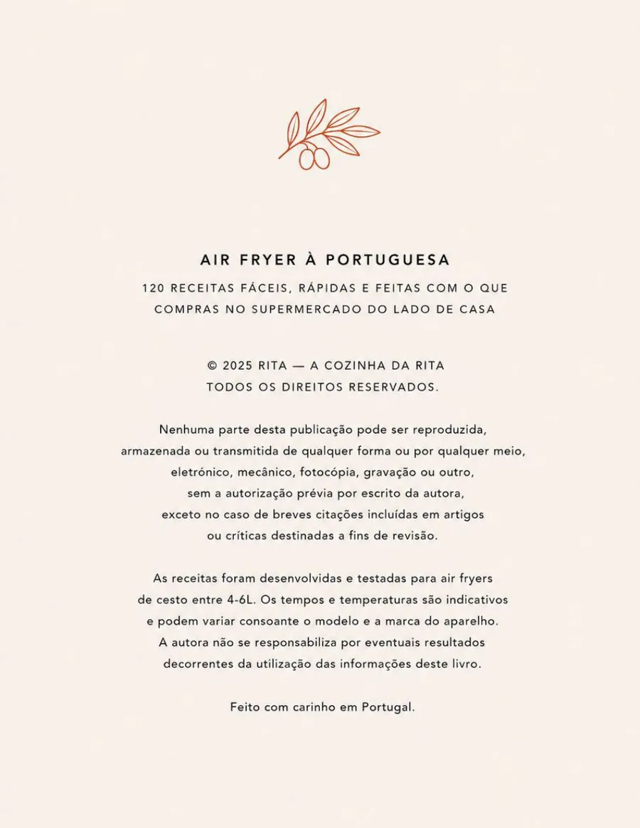 Página de créditos e direitos de autor