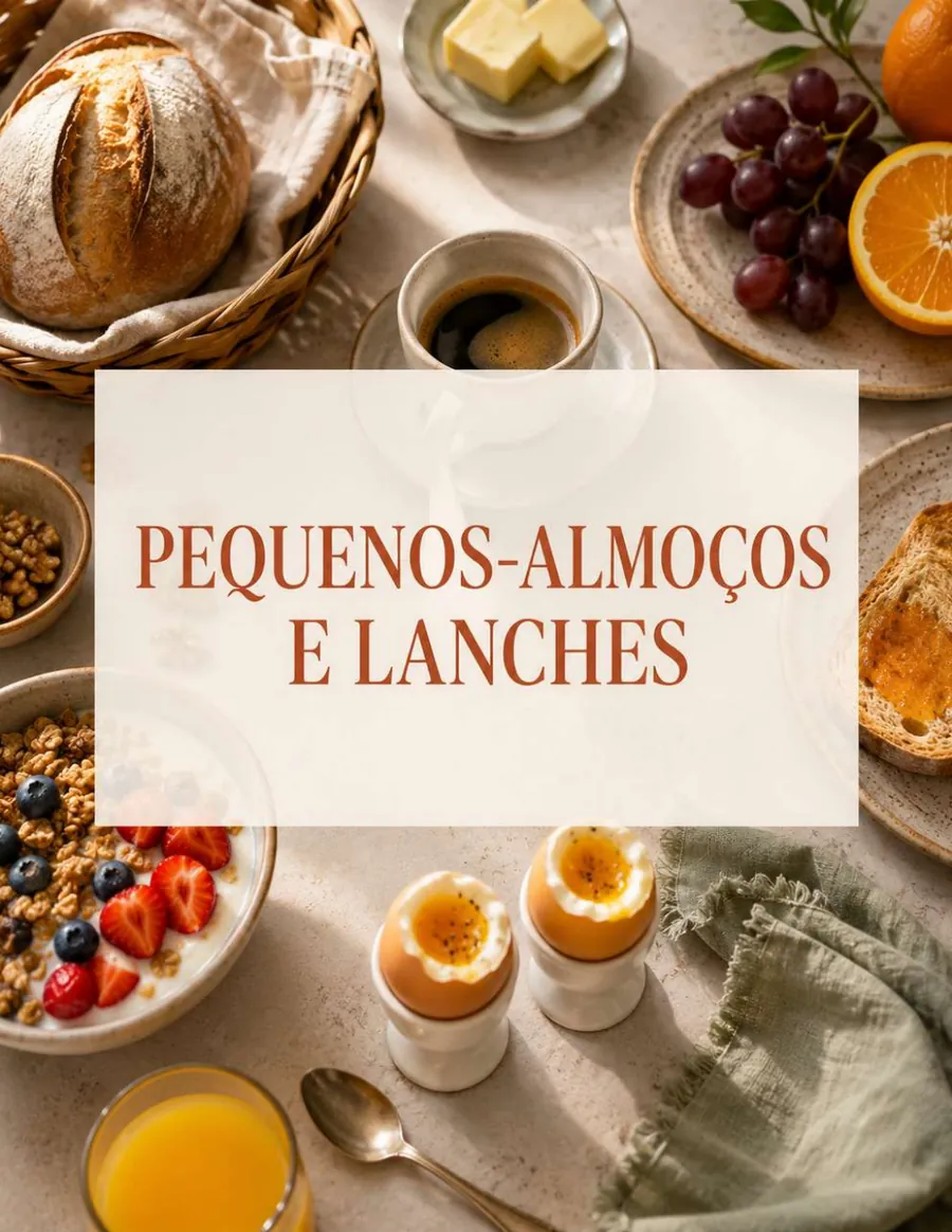 Capa da secção Pequenos-Almoços e Lanches
