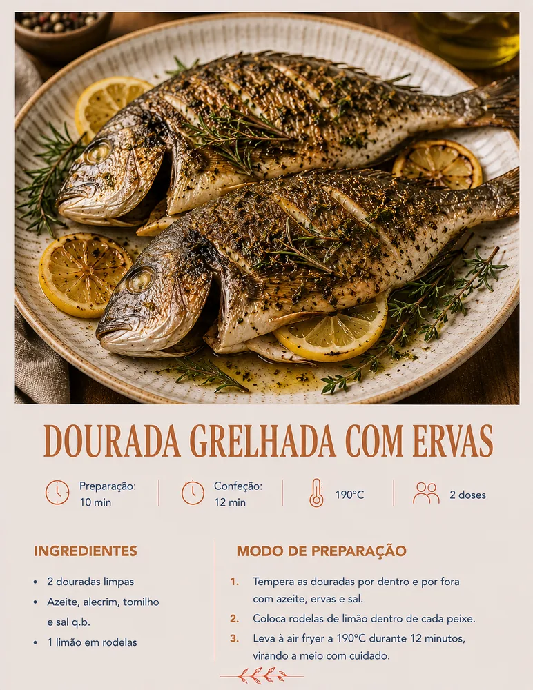 Página interior do ebook Air Fryer à Portuguesa